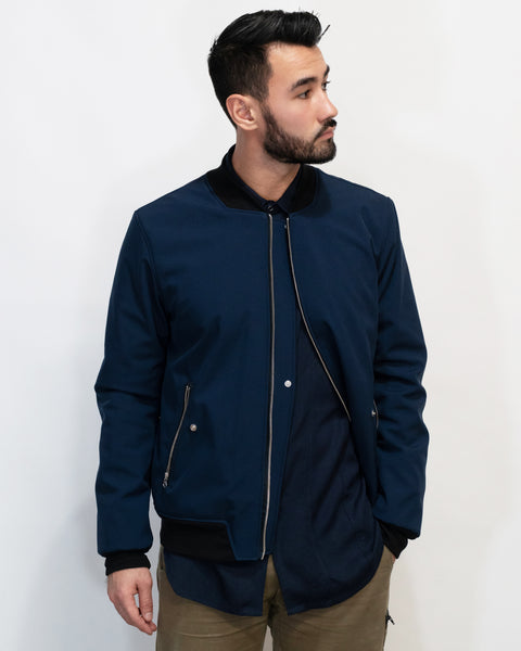 SS Bomber Jacket - Navy - Start With The Basis