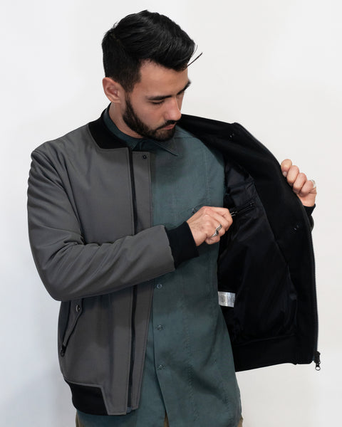 SS Bomber Jacket - Charcoal - Start With The Basis